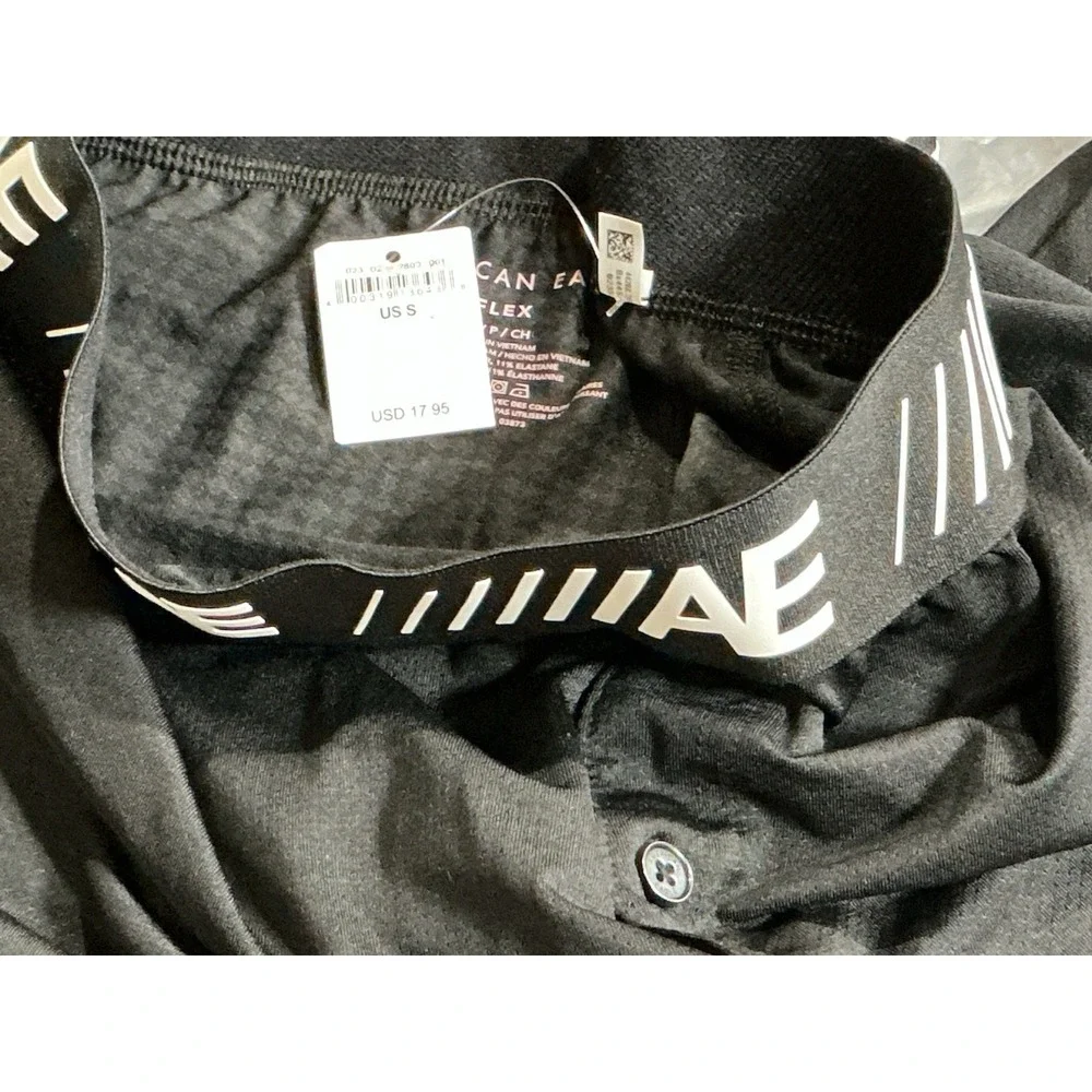 American Eagle Flex Men's Boxer Briefs Size S Black Stretch NWT $17.95